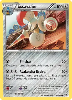 Carta Escavalier de la expansión Fuerzas Fantasmales, número 64/119