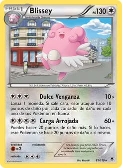 Carta Blissey de la expansión Fuerzas Fantasmales, número 81/119