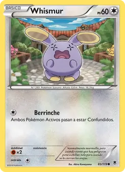 Carta Whismur de la expansión Fuerzas Fantasmales, número 83/119