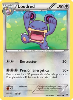 Carta Loudred de la expansión Fuerzas Fantasmales, número 84/119