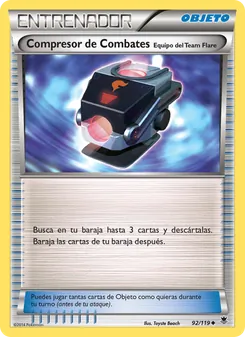 Carta Compresor de Combates Equipo del Team Flare de la expansión Fuerzas Fantasmales, número 92/119