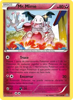 Carta Mr. Mime de la expansión Duelos Primigenios, número 101/160