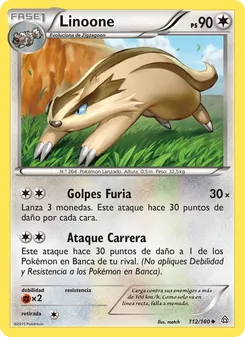 Carta Linoone de la expansión Duelos Primigenios, número 112/160