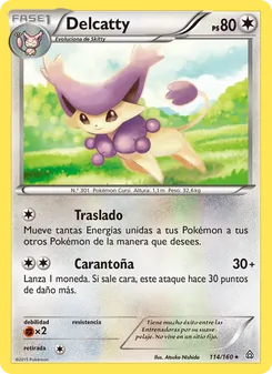 Carta Delcatty de la expansión Duelos Primigenios, número 114/160