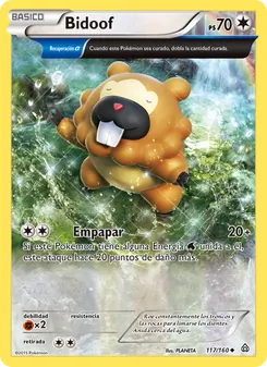 Carta Bidoof de la expansión Duelos Primigenios, número 117/160