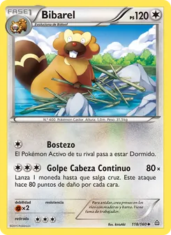 Carta Bibarel de la expansión Duelos Primigenios, número 118/160