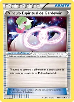 Carta Vínculo Espiritual de Gardevoir de la expansión Duelos Primigenios, número 130/160