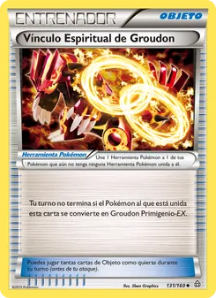 Carta Vínculo Espiritual de Groudon de la expansión Duelos Primigenios, número 131/160