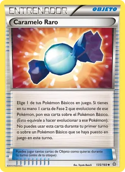 Carta Caramelo Raro de la expansión Duelos Primigenios, número 135/160