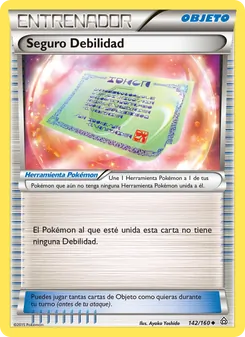 Carta Seguro Debilidad de la expansión Duelos Primigenios, número 142/160