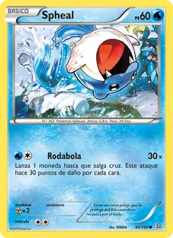 Carta Spheal de la expansión Duelos Primigenios, número 45/160