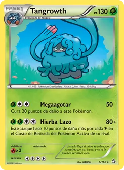 Carta Tangrowth de la expansión Duelos Primigenios, número 5/160
