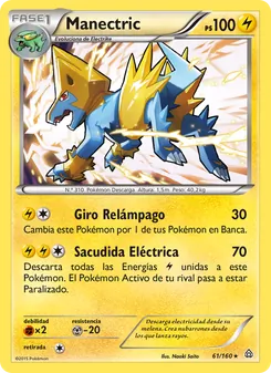 Carta Manectric de la expansión Duelos Primigenios, número 61/160