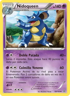 Carta Nidoqueen de la expansión Duelos Primigenios, número 68/160