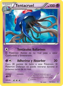Carta Tentacruel de la expansión Duelos Primigenios, número 72/160