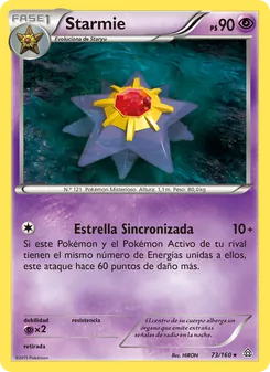 Carta Starmie de la expansión Duelos Primigenios, número 73/160