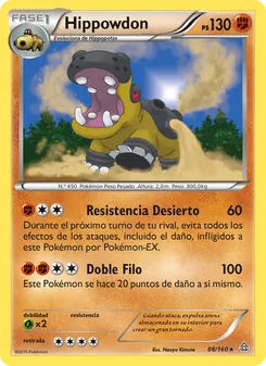 Carta Hippowdon de la expansión Duelos Primigenios, número 88/160