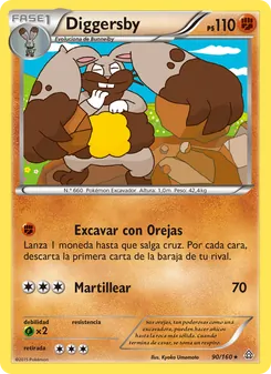 Carta Diggersby de la expansión Duelos Primigenios, número 90/160