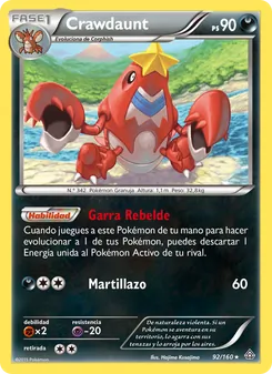 Carta Crawdaunt de la expansión Duelos Primigenios, número 92/160