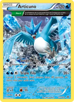 Carta Articuno de la expansión Cielos Rugientes, número 17/108