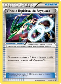 Carta Vínculo Espiritual de Rayquaza de la expansión Cielos Rugientes, número 87/108