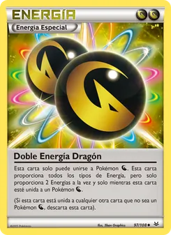 Carta Doble Energía Dragón de la expansión Cielos Rugientes, número 97/108