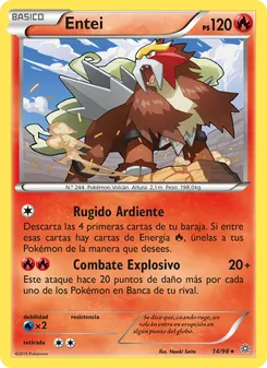 Carta Entei de la expansión Antiguos Orígenes, número 14/98