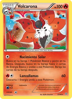 Carta Volcarona de la expansión Antiguos Orígenes, número 17/98