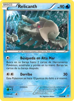Carta Relicanth de la expansión Antiguos Orígenes, número 23/98