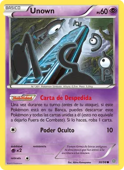 Carta Unown de la expansión Antiguos Orígenes, número 30/98