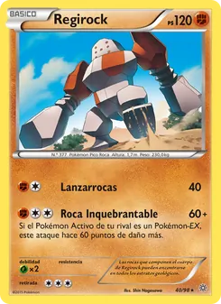 Carta Regirock de la expansión Antiguos Orígenes, número 40/98