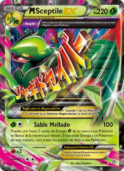 Carta M-Sceptile EX de la expansión Antiguos Orígenes, número 8/98