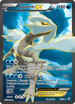 Carta Kyurem EX de la expansión Antiguos Orígenes, número 86/98