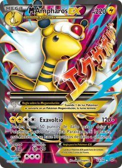 Carta M-Ampharos EX de la expansión Antiguos Orígenes, número 88/98