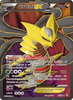 Carta Giratina EX de la expansión Antiguos Orígenes, número 93/98