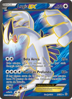 Carta Lugia EX de la expansión Antiguos Orígenes, número 94/98