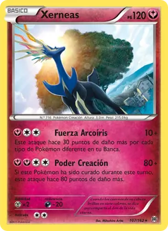 Carta Xerneas de la expansión Turbo Impulso, número 107/162