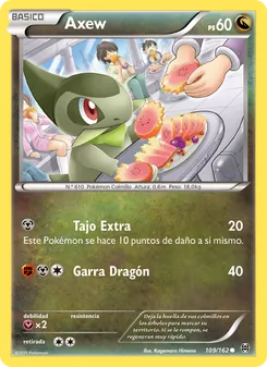 Carta Axew de la expansión Turbo Impulso, número 109/162