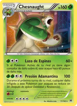 Carta Chesnaught de la expansión Turbo Impulso, número 11/162