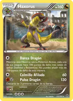 Carta Haxorus de la expansión Turbo Impulso, número 111/162