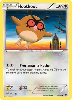 Carta Hoothoot de la expansión Turbo Impulso, número 119/162