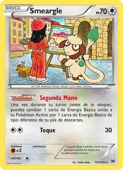 Carta Smeargle de la expansión Turbo Impulso, número 123/162