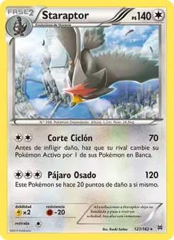 Carta Staraptor de la expansión Turbo Impulso, número 127/162