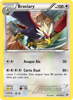 Carta Braviary de la expansión Turbo Impulso, número 130/162