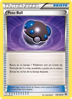 Carta Peso Ball de la expansión Turbo Impulso, número 140/162