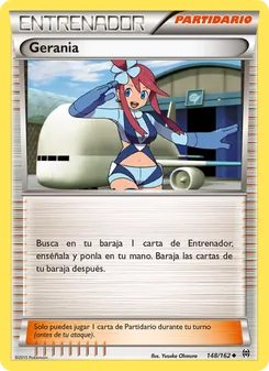 Carta Gerania de la expansión Turbo Impulso, número 148/162