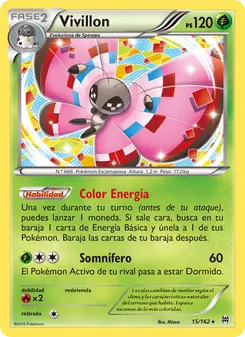 Carta Vivillon de la expansión Turbo Impulso, número 15/162