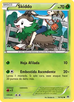 Carta Skiddo de la expansión Turbo Impulso, número 16/162