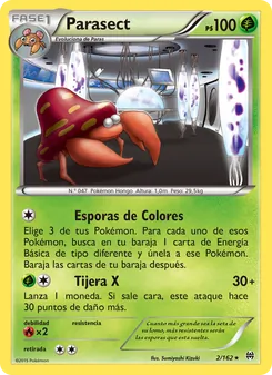 Carta Parasect de la expansión Turbo Impulso, número 2/162
