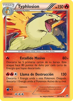 Carta Typhlosion de la expansión Turbo Impulso, número 20/162